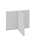 Golvskärm Hans, kontor/industri, komplett modul, LxBxH 2656 x 2131 x 2000 mm