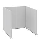 Golvskärm Hans, kontor/industri, komplett modul, LxBxH 2730 x 2630 x 2500 mm