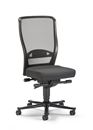 Arbetsstol Emin, med nätrygg, sits, svart Supertec-klädsel