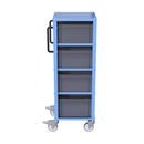 Backställ med backar CustomLine, för backar LxB 400 x 300 mm, blå, med 4 backar, 210 mm höga