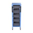 Backställ med backar CustomLine, för backar LxB 400 x 300 mm, blå, med 5 backar, 120 mm höga