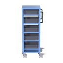 Backställ med backar CustomLine, för backar LxB 400 x 300 mm, blå, med 5 backar, 120 mm höga