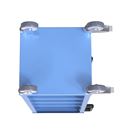 Backställ med backar CustomLine, för backar LxB 400 x 300 mm, blå, med 5 backar, 120 mm höga