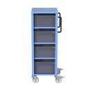 Backställ med backar CustomLine, för backar LxB 400 x 300 mm, blå, med 4 backar, 210 mm höga