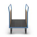 Plattformsvagn Line, med 2 höga långsidor, LxB 1250 x 800 mm, massivgummihjul