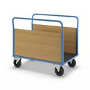 Plattformsvagn Line, med 2 höga långsidor, LxB 1250 x 800 mm, massivgummihjul