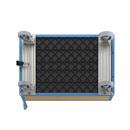 Plattformsvagn Line, med 4 halvhöga väggar, centralbroms, LxB 1300 x 800 mm, elastiska hjul