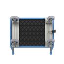 Plattformsvagn Line, med 3 höga väggar, centralbroms, LxB 1150 x 700 mm, elastiska hjul