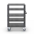 Hyllvagn CustomLine, 5 hyllor, med centralbroms, antracitgrå RAL 7016