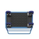 Plattformsvagn Malak, elastiska gummihjul, 2 höga galler på långsidan, LxB 1050 x 620 mm