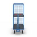 Hyllvagn, öppen långsida, 1 hyllplan, ljusblå