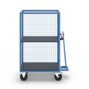 Hyllvagn, öppen långsida, 1 hyllplan, ljusblå