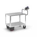 Eldriven Rullvagn Edessa, 2 hyllplan galvaniserade, LxBxH 1470 x 700 x 1300 mm, galvaniserad