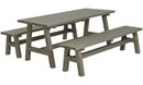 Bänkset Ada, bord, 2 bänkar, gråbrun, bord LxBxH 1770 x 750 x 720 mm