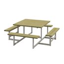 Bänkbord Ela, LxD 2000 x 2000 mm, natur