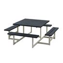 Bänkbord Ela, LxD 2000 x 2000 mm, svart