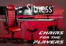 Gamingstol Sitness RS, inkl. nackstöd och armstöd, svart / svart