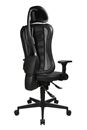 Gamingstol Sitness RS, inkl. nackstöd och armstöd, svart / svart