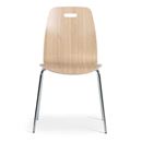 Skalstol Alina, stapelbar, 4-pack, ek/krom