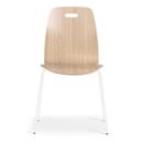 Skalstol Alina, stapelbar, 4-pack, ek/vit