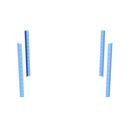 Hörnstolpe till hyllvagn och rullvagn CustomLine, för verkstads- och hyllvagn, höjd 650 mm, 4-pack, ljusblå RAL 5012