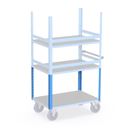 Hörnstolpe till hyllvagn och rullvagn CustomLine, för verkstads- och hyllvagn, höjd 650 mm, 4-pack, ljusblå RAL 5012