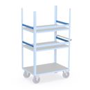 Stopplist till hyllvagn och rullvagn CustomLine, för rull- och hyllvagn, längd 666 mm, 2-pack, ljusblå RAL 5012