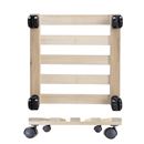 Blomvagn Kvadrat Bok Paletti Wagner, lastkapacitet 100 kg, natur, LxB 340 x 340 mm, 4-pack