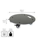 Blomvagn Laminat HPL Wagner, lastkapacitet 100 kg, HPL, Ø 380 mm, svart