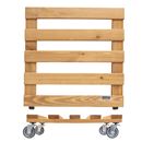 Blomvagn Trä Paletti Wagner, lastkapacitet 120 kg, 2-pack, LxB 380 x 380 mm, ockra