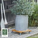 Blomvagn Trä Paletti Wagner, lastkapacitet 120 kg, 2-pack, LxB 380 x 380 mm, ockra