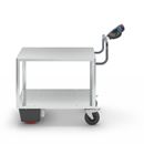Eldriven Rullvagn Edessa, 2 hyllplan galvaniserade, LxBxH 1470 x 700 x 1300 mm, galvaniserad