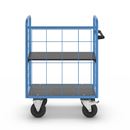 Postbur 500 kg Noor, med gallerväggar, på 3 sidor, längd 950 mm, inkl. 1 hyllplan