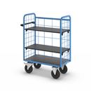 Postbur 500 kg Noor, med gallerväggar, på 3 sidor, längd 950 mm, inkl. 2 hyllplan