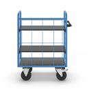 Postbur 500 kg Noor, med gallerväggar, på 3 sidor, längd 950 mm, inkl. 2 hyllplan