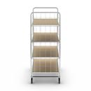 Hyllvagn Telma ESD, korta varianter, 4 länkhjul, 4 hyllor, LxBxH 815 x 470 x 1120 mm, 2 med broms, från 2 st
