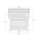 Cykelskjul Sverker, av trä, HxBxD 2500 x 2480 x 2290 mm (5,7 m²)