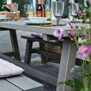 Bänkset Ada, bord, 2 bänkar, gråbrun, bord LxBxH 1770 x 750 x 720 mm