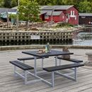 Bänkbord Ela, LxD 2000 x 2000 mm, svart