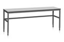 Arbetsbord Embla, LxB 2000 x 600 mm, grå laminat