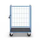Rullbur med trådgaller Ilotar, lastkapacitet 500 kg, massivgummihjul, lastyta LxB 1140 x 730 mm