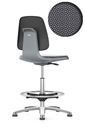 Arbetsstol Bimos Labsit, med glidfötter och fotring, sits Supertec, antracit