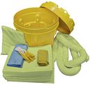 Spillkit Enar, i säkerhetsfat, volym 75 l, utförande kemikalier, gul