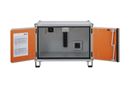 Batteriskåp Arthur, med fötter, höjd 620 mm, 230 V, orange/grå