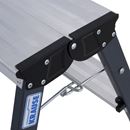 Dubbelsidig Trappstege Ellie, aluminiumsteg med räfflad yta, 2 steg per sida