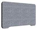 Bordsskärm Edge, 800x400 mm, toppmonterad grå, svart