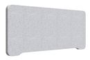 Bordsskärm Edge, 1000x400 mm, toppmonterad ljusgrå, grå