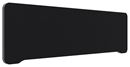 Bordsskärm Edge, 1400x400 mm, toppmonterad svart, grå