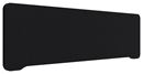 Bordsskärm Edge, 1400x400 mm, toppmonterad svart, svart