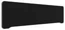 Bordsskärm Edge, 1600x400 mm, toppmonterad svart, vit